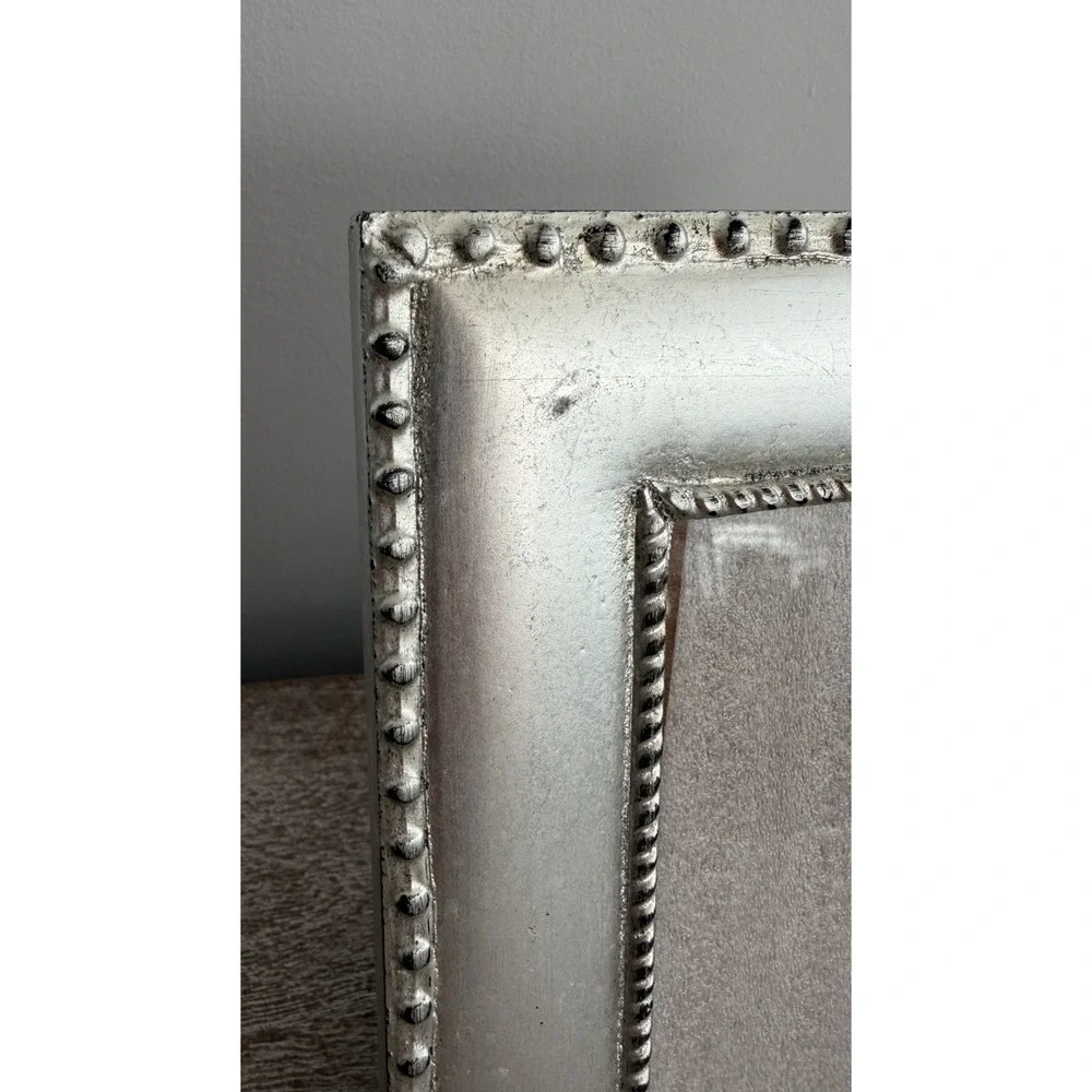 Set Of 2 Malden Silver Tone Picture Frames For 5x7 Photos Contemporary Classic